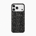 The Nyx iPhone Case - black snakeskin, back view