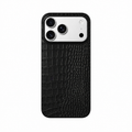 The Vesper iPhone Case - black crocodile, back view