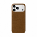 The Teddie iPhone Case - brown suede, back view